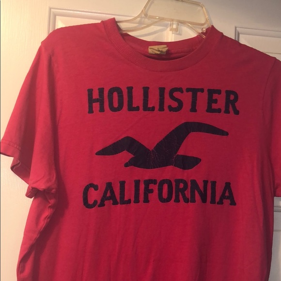 Hollister size L red and navy short sleeve shirt - Picture 5 of 8
